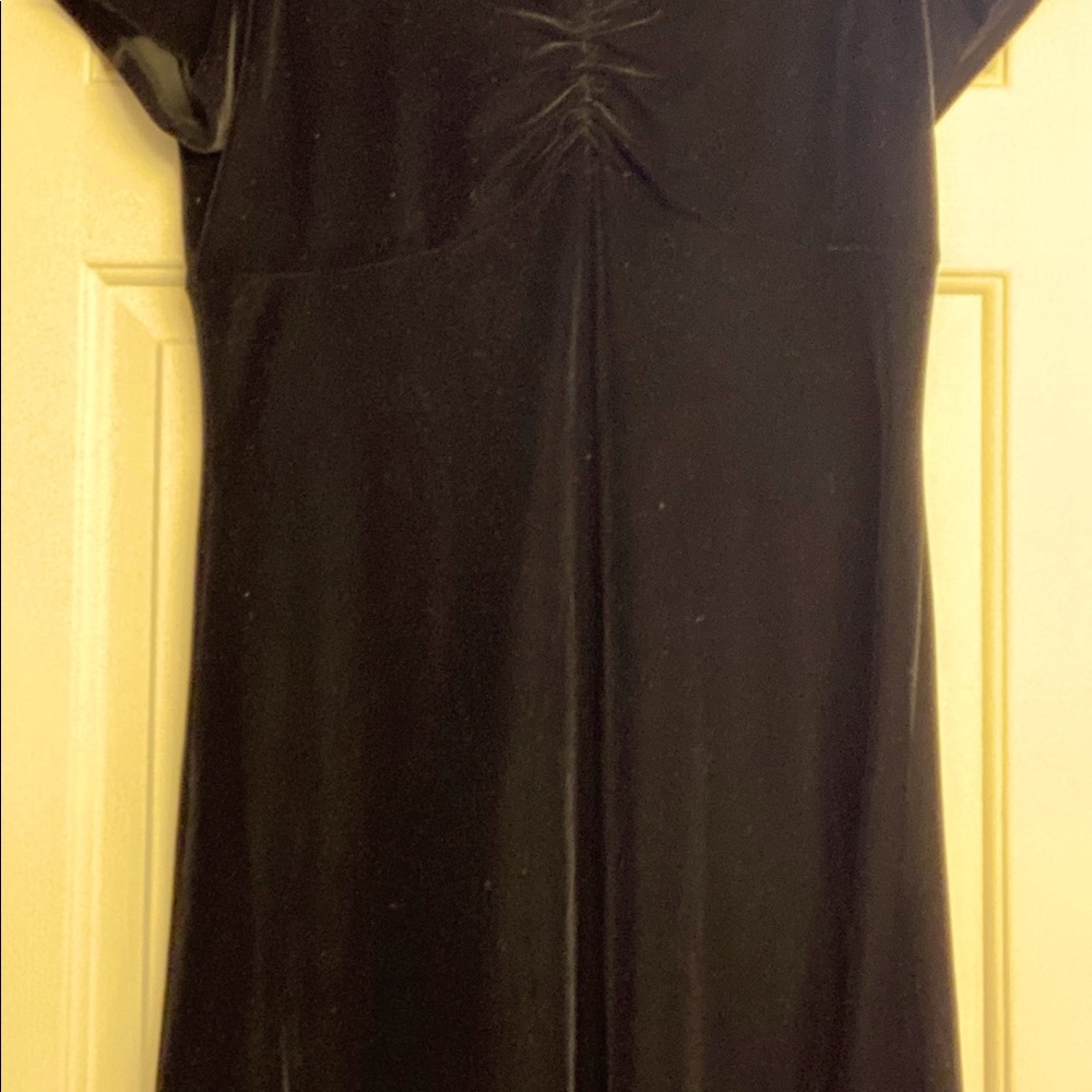 Black velvet semi formal dress